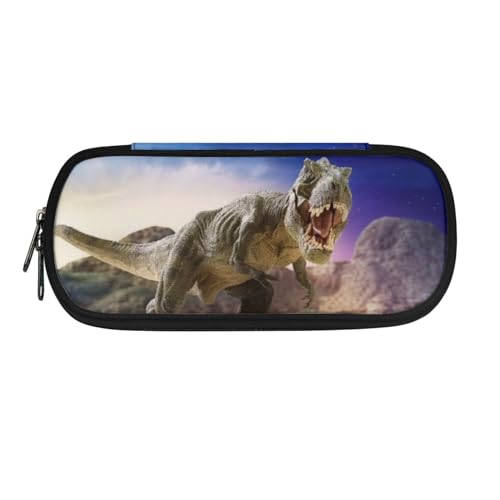 Howilath Federmäppchen für Kinder, Kawaii-Federmäppchen, für Jungen und Mädchen, Schreibwaren-Organizer, Stiftebox, T-Rex Dinosaurier, 8.8"L x 1.7"W x 4.1"H, Schulranzen von Howilath