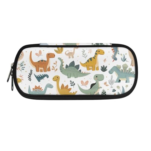 Howilath Federmäppchen für Kinder, Schulbedarf, Jungen, Stiftetasche, Mädchen, Schreibwaren-Organizer, großes Federmäppchen, Cartoon Dinosaurier, 8.8"L x 1.7"W x 4.1"H, Schulranzen von Howilath