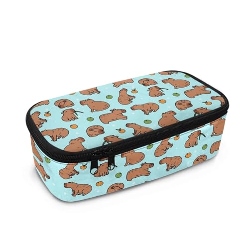 Howilath Federmäppchen für Kinder in der Sekundar- und Grundschule, großes Fassungsvermögen, Federmäppchen, Schüler, großes Schreibwaren-Federmäppchen, Capybara, 10.24"*4.49"*3.15, Schulranzen von Howilath