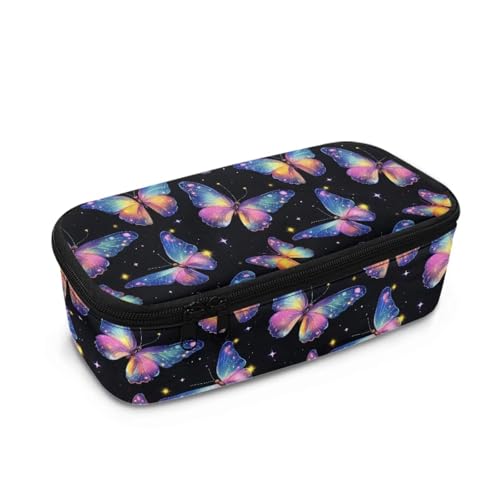 Howilath Federmäppchen für Kinder in der Sekundar- und Grundschule, großes Fassungsvermögen, Federmäppchen, Schüler, großes Schreibwaren-Federmäppchen, schmetterling, 10.24"*4.49"*3.15, Schulranzen von Howilath