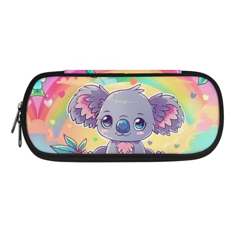 Howilath Federmäppchen mit großem Fassungsvermögen, mit Reißverschluss und Fächern, Koala Rainbow, Taschen-Organizer Howilath Federmäppchen mit großem Fassungsvermögen, mit Reißverschluss und Fächern, Koala Rainbow, Taschen-Organizer von Howilath