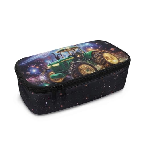 Howilath Großes Federmäppchen für Kinder, Jungen, Sekundar-/Grundschule, Schüler, großes Fassungsvermögen, Schreibwaren-Federmäppchen, Train Galaxy Space, 10.24"*4.49"*3.15, Schulranzen von Howilath