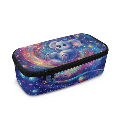 Howilath Kinder-Federmäppchen mit großem Fassungsvermögen für Mädchen, großes Federmäppchen, Organizer, Grundschule, Stifteetui, Koala Galaxy Space, 10.24"*4.49"*3.15, Schulranzen von Howilath
