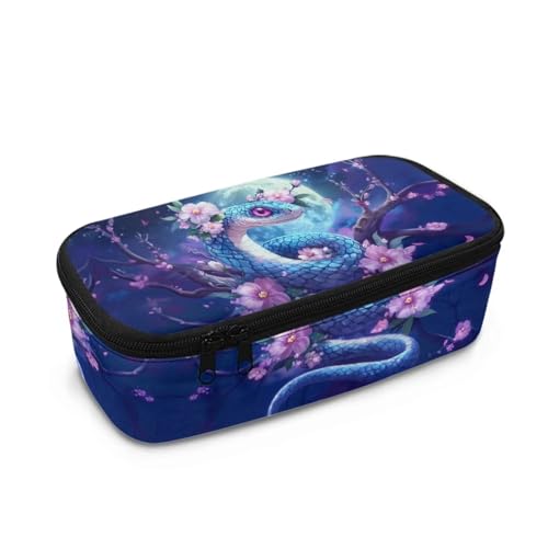 Howilath Kinder-Federmäppchen mit großem Fassungsvermögen für Mädchen, großes Federmäppchen, Organizer, Grundschule, Stifteetui, Schlange, 10.24"*4.49"*3.15, Schulranzen von Howilath