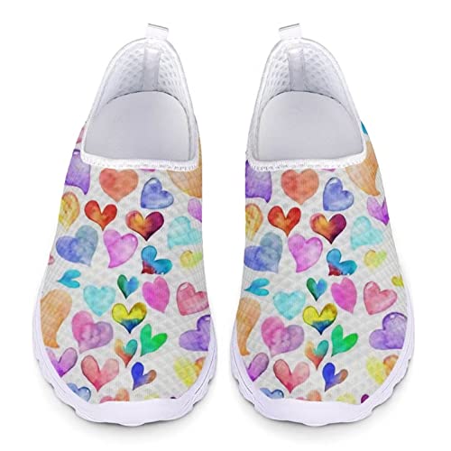 Howilath LGBT Pride Day Multicolor Herz Weiße Turnschuhe Bequeme Laufschuhe Demboys Flagge Sportschuhe Casual Loafers-36 Howilath LGBT Pride Day Multicolor Herz Weiße Turnschuhe Bequeme Laufschuhe Demboys Flagge Sportschuhe Casual Loafers-36 von Howilath