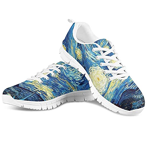 Howilath Starry Night - Van Gogh Damen Leichte Wanderschuhe Casual Vacation Wanderschuhe EU 40 von Howilath