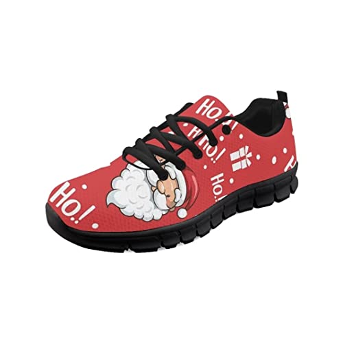 Howilath Weihnachten Santa Claus rote Designer Frauen Trainer Athletische Tennis Wandern Schuhe Slip-on Sportschuhe schwarz EU 45 von Howilath