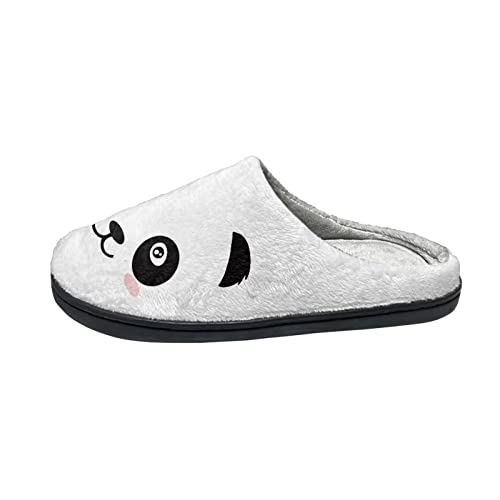Howilath niedliche Cartoon Panda weiße Muster Frauen Baumwolle Hausschuhe Männer warme gemütliche leichte Haus Hausschuhe-44-45 von Howilath