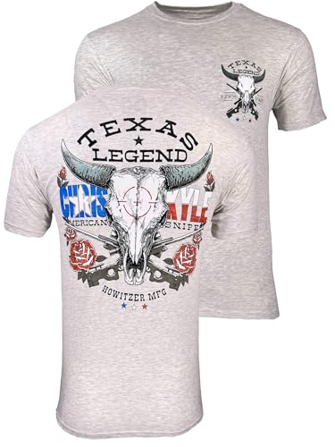 Howitzer Style Herren T-Shirt Chris Kyle Bullhead Military Grunt MFG, Weiss/opulenter Garten, L von Howitzer