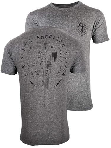 Howitzer Style Herren T-Shirt Chris Kyle Spirit Military Grunt MFG, Grau, 3X-Groß von Howitzer