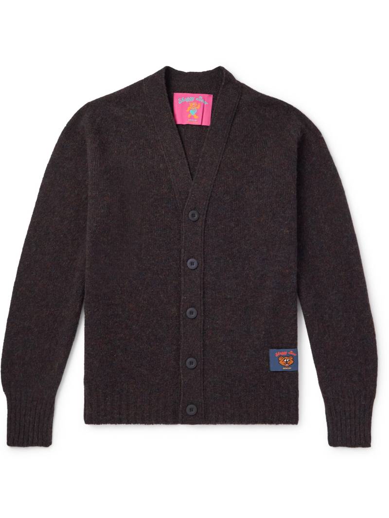 Howlin' - Shaggy Bear Logo-Appliquéd Wool Cardigan - Men - Brown - XXL von Howlin'
