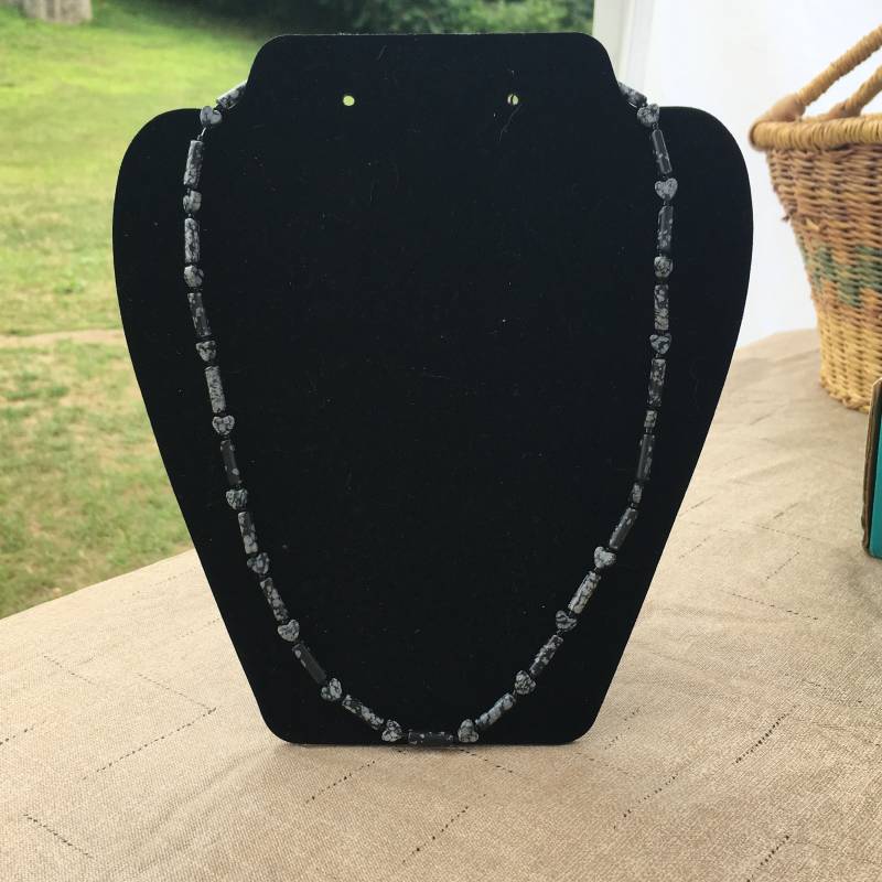 Herz Schneeflocke Halskette/Handgemachte Obsidian Edelstein Perlen Herz Schneeflocke Halskette/Handgemachte Obsidian Edelstein Perlen von HowlinMoonJewelry