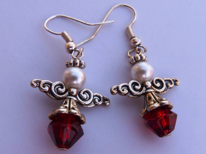 Perlen Engel Ohrringe/Handgemachte Perlen Engel Ohrringe/Handgemachte von HowlinMoonJewelry