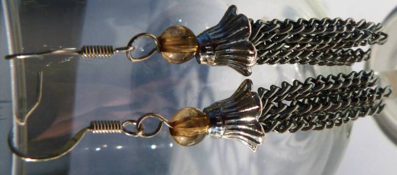 Rotguss Und Blumen Ohrringe/Handgemachte Rotguss Und Blumen Ohrringe/Handgemachte von HowlinMoonJewelry