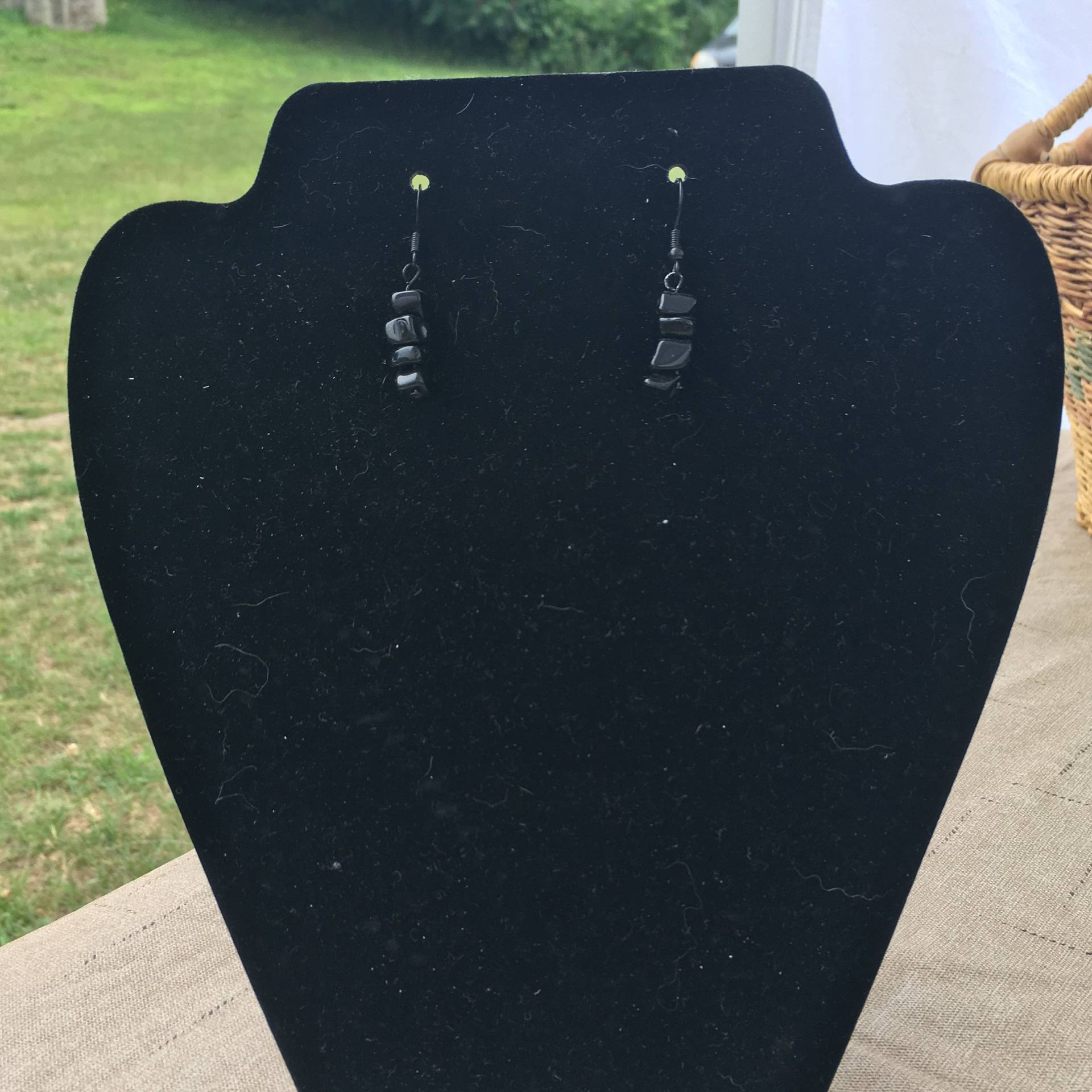 Schwarze Oynx Chip Ohrringe/stone Schwarze Oynx Chip Ohrringe/stone von HowlinMoonJewelry