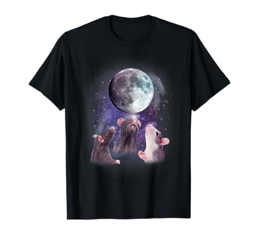 Howling at The Moon Shirt and Apparel Co. - Ratten, die am Mond-Shirt heulen - lustige Ratte T-Shirt für Damen und Herren - Schwarz, Klein, Kurzarm Howling at The Moon Shirt and Apparel Co. - Ratten, die am Mond-Shirt heulen - lustige Ratte T-Shirt für Damen und Herren - Schwarz, Klein, Kurzarm von Howling at The Moon Shirt and Apparel Co.