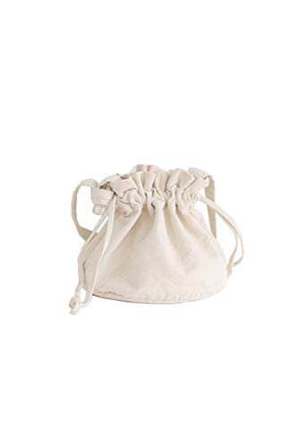 Howoo Damen Segeltuch Tunnelzug Eimer Tasche Klein Schultertasche Mini Handtasche Beiläufig Umhängetasche Beige Howoo Damen Segeltuch Tunnelzug Eimer Tasche Klein Schultertasche Mini Handtasche Beiläufig Umhängetasche Beige von Howoo