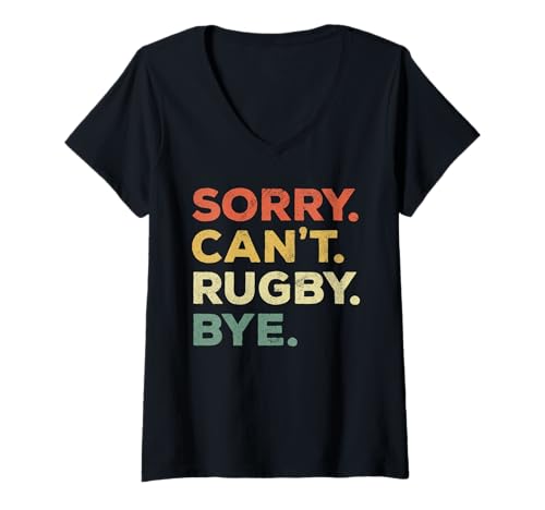 Damen Lustig Sorry Can't Rugby Bye Prioritäten für Rugby-Fans Bokke T-Shirt mit V-Ausschnitt Damen Lustig Sorry Can't Rugby Bye Prioritäten für Rugby-Fans Bokke T-Shirt mit V-Ausschnitt von Howzit South Africa