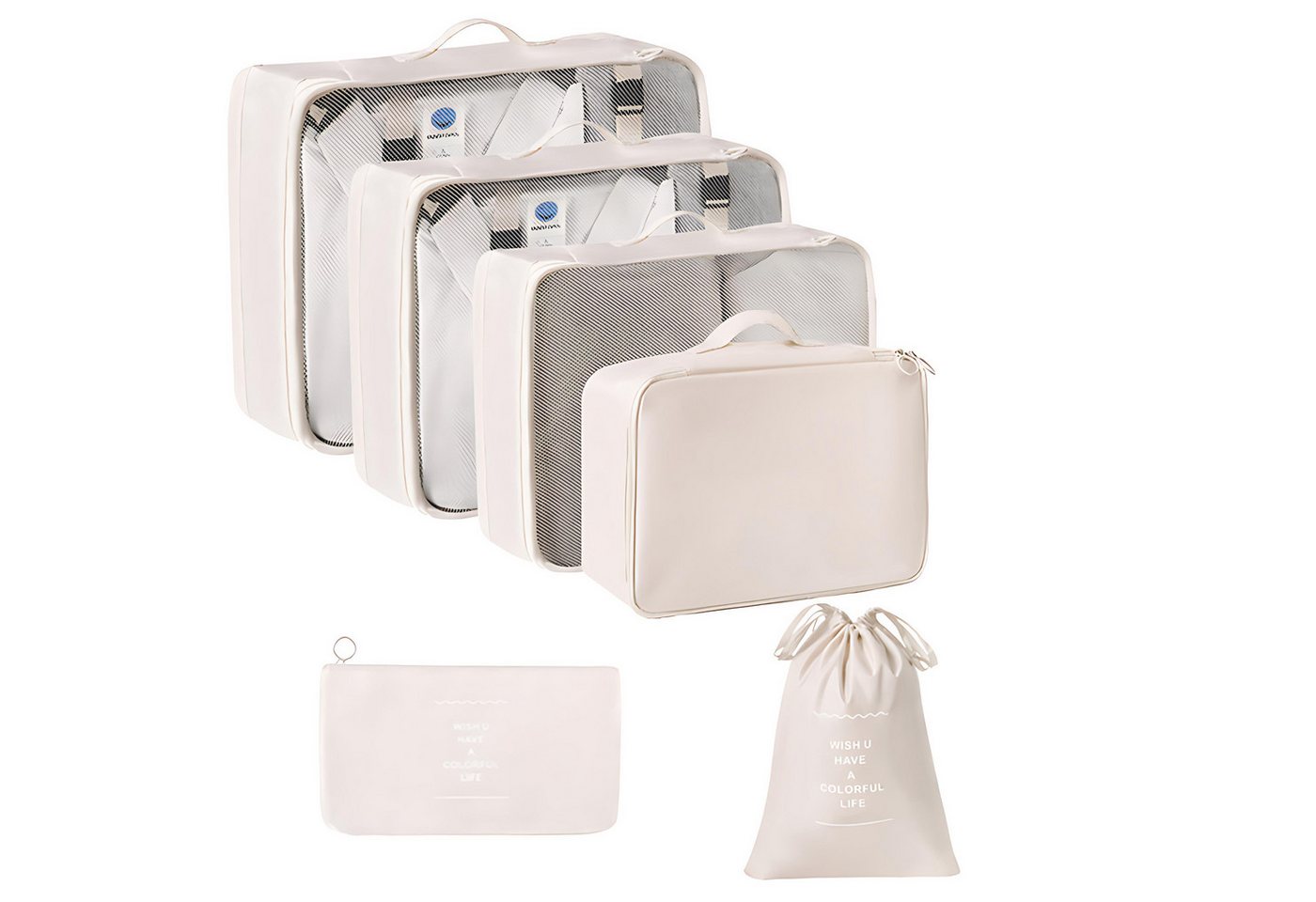 HoyoLee Handels GmbH Kofferorganizer Mehrteiliges Reise-Packset zum Ordnen und Verpacken von Kleidung (6-tlg) von HoyoLee Handels GmbH