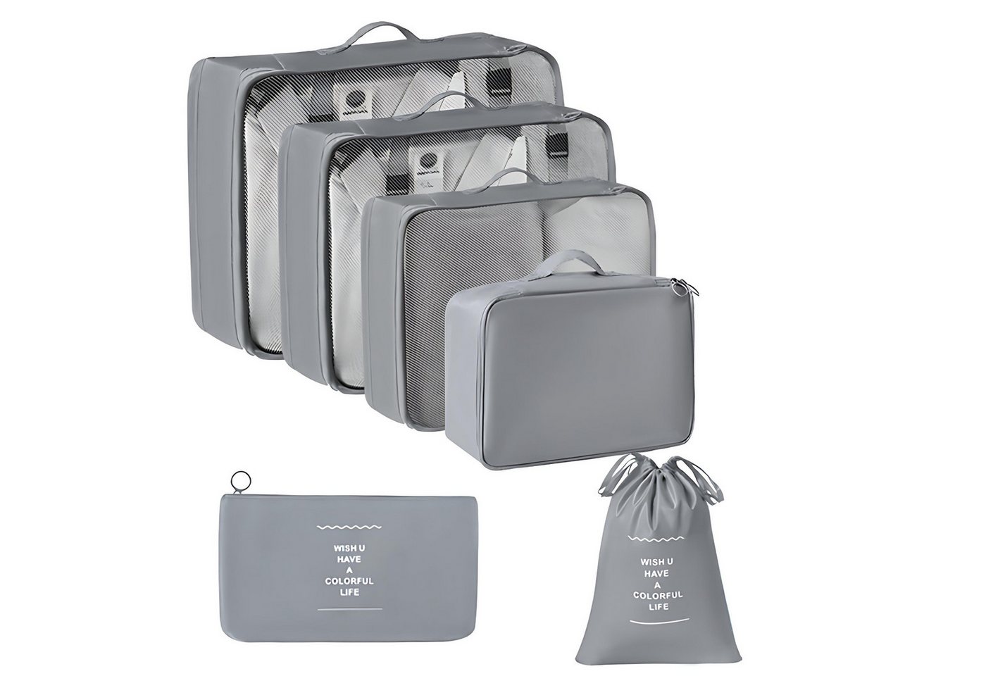 HoyoLee Handels GmbH Kofferorganizer Mehrteiliges Reise-Packset zum Ordnen und Verpacken von Kleidung (6-tlg) von HoyoLee Handels GmbH