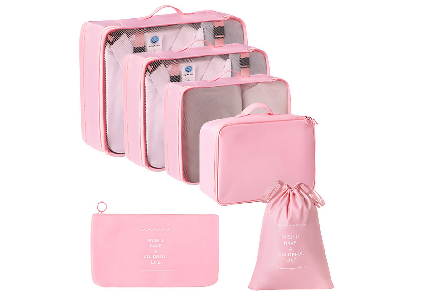 HoyoLee Handels GmbH Kofferorganizer Mehrteiliges Reise-Packset zum Ordnen und Verpacken von Kleidung (6-tlg) von HoyoLee Handels GmbH