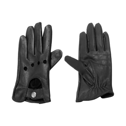 Hoypeyfiy Herren-Autohandschuhe aus Leder, Touchscreen-Handschuhe aus Ziegenleder ungefüttert (XL) von Hoypeyfiy