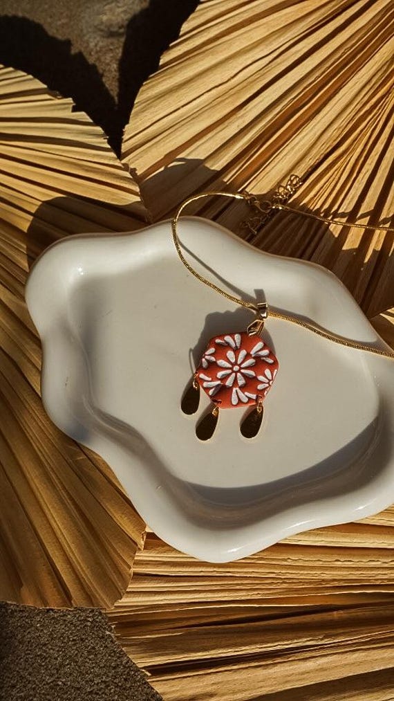 Nesya Halskette | Oaxaca Mexiko Inspiriert Talavera Boho von HozhoB