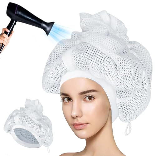Netz Plopping Haube, Net Plopping Cap für Lockiges Haar, Net Plopping Cap for Drying Curly Hair with Drawstring, Wiederverwendbare Plopping Netz Locken für Lockiges Haar für Frauen und Mädchen Netz Plopping Haube, Net Plopping Cap für Lockiges Haar, Net Plopping Cap for Drying Curly Hair with Drawstring, Wiederverwendbare Plopping Netz Locken für Lockiges Haar für Frauen und Mädchen von Hpbaggy