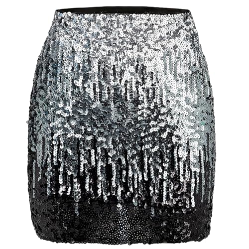 Pailettenrock für Damen,Glitzer Rock,Rock mit Pailletten,Glitzer Kurz Damen,Stilvoll Skirt Hüftrock mit Elastische Taille,für Karneval Party Rave Outfit,Größe XL Pailettenrock für Damen,Glitzer Rock,Rock mit Pailletten,Glitzer Kurz Damen,Stilvoll Skirt Hüftrock mit Elastische Taille,für Karneval Party Rave Outfit,Größe XL von Hpbaggy