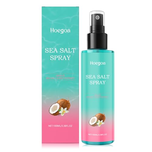 Sea Salt Spray,Salzwasserspray,100 ml Meersalz Spray für Haare,Salzspray für Haare Damen & Herren,Meersalzspray für Volumen Glanz & Flexiblen,Locken und Beach Waves,Hair Helper von Hpbaggy