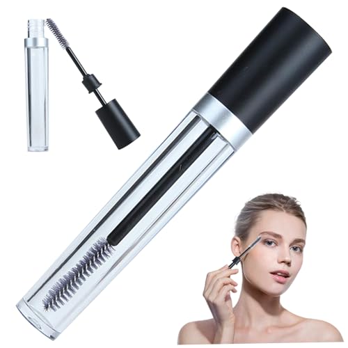 1pc leere Mascara -Röhre und Zauberstab, 10 ml Mascara -Röhrchen leer für Rizinusöl, wiederverwendbare leere Make -up -Behälter für Heimreise, leere Wimpernstäbe, leere Wimpernrohr (schwarz) von Hperu