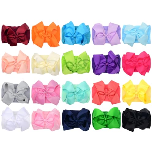 20pcs Baby Girl Stirnbänder, Baby Stirnband Bögen weiche dehnbare Mädchen Stirnbänder 6.3 '' Neugeborene Baby Stirnbänder Kopfwickhaarbänder mit Bögen Haarzubehör für Kleinkind Kinder 20pcs Baby Girl Stirnbänder, Baby Stirnband Bögen weiche dehnbare Mädchen Stirnbänder 6.3 '' Neugeborene Baby Stirnbänder Kopfwickhaarbänder mit Bögen Haarzubehör für Kleinkind Kinder von Hperu