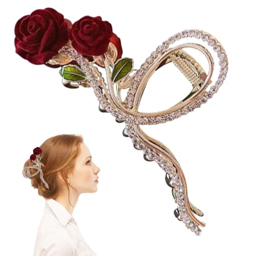 Blumenkrallenklammern, Blumenkrallenklauen Rosenstil Metall Haarklaue Große Strasshaarklemme Nicht-Schlupf-Frauen Haarkiefer Friseur Accessoires für dicke Haare, Haarklammern, Haarklaue Blumenkrallenklammern, Blumenkrallenklauen Rosenstil Metall Haarklaue Große Strasshaarklemme Nicht-Schlupf-Frauen Haarkiefer Friseur Accessoires für dicke Haare, Haarklammern, Haarklaue von Hperu