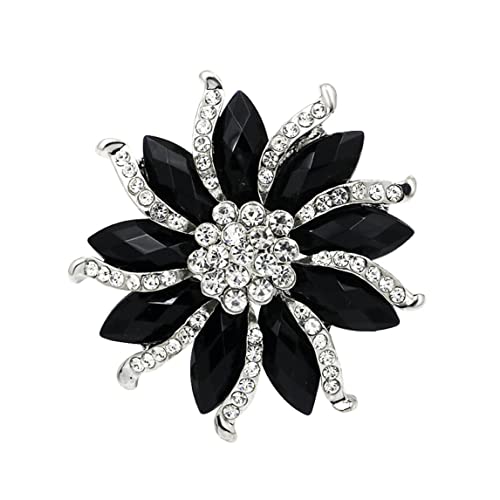 Chic Blossom Flower Brosche eleganter Kristall -Strass -Stift Bling Bruststift für Frauen und Mädchen Kristall Strass Pin111 von Hperu