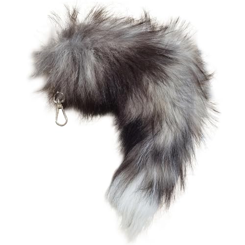 Fox Tail Keychain, Fuchsschwanz 15,75 -Zoll Tier Schwanz zotteligen Kunstfell Schwanz realistische Fuchs Schwanz Schlüsselbund Dekorative Therian Schwanz für Handtaschen -Rucksack Cosplay, Style4 von Hperu