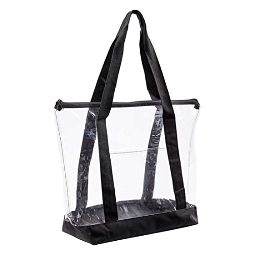 Große klare Einkaufstasche, Mode -PVC -Schulterhandtasche für Frauen, klare Stadionbeutel für Sicherheitsreisen, Einkaufen, Sport und Arbeit Cape von Hperu