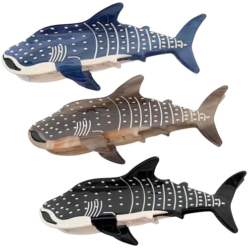 Haarklaue Klaue Clip Frauen Mädchen Wale Form Haarklaue nicht glatt tierische Haarklammern für fein dicke Haargriff für Home Office Hair Accessoires grau von Hperu