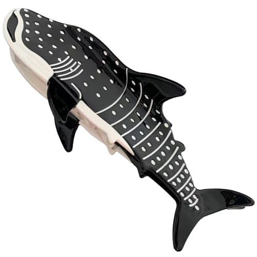 Haarklaue Klaue Clip Frauen Mädchen Wale Form Haarklauen nicht glatt tierische Haarklammern für fein dicke Haargriff für Home Office Hair Accessoires Schwarz schwarz von Hperu