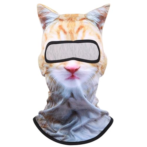 Hperu Halloween Ski -Maske, Katzenski -Maske Dehne Full Face Cat Face Maske mit 3D -niedlichen Tiermustern atmungsaktiv und komfortable Ski Gesichtsmaske für Ski -Snowboard -Schneemobile Halloween Hperu Halloween Ski -Maske, Katzenski -Maske Dehne Full Face Cat Face Maske mit 3D -niedlichen Tiermustern atmungsaktiv und komfortable Ski Gesichtsmaske für Ski -Snowboard -Schneemobile Halloween von Hperu