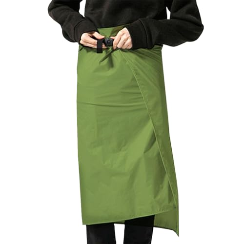 Hperu Regenausrüstung, Regenrock 20d Nylon wasserdichte Schürze atmungsaktive Regen Poncho Leicht halb Regenmantel Multifunktionales Regengeräte für Wandern, Camping und Reiten, Mosestone von Hperu