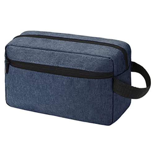 Kulturbeutel für Damen und Herren, tragbar, wasserabweisend, mit Trennwand und Griff, für Kosmetik, Toilettenartikel, Pinsel, Werkzeug, Zubehör, dunkelblau, Einheitsgröße, Taschen-Organizer Kulturbeutel für Damen und Herren, tragbar, wasserabweisend, mit Trennwand und Griff, für Kosmetik, Toilettenartikel, Pinsel, Werkzeug, Zubehör, dunkelblau, Einheitsgröße, Taschen-Organizer von Hpfulseazn