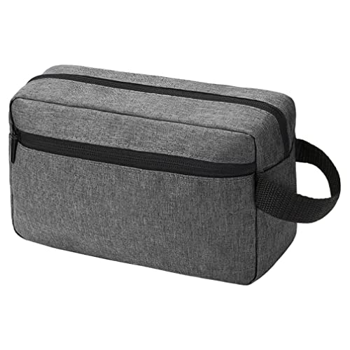 Kulturbeutel für Damen und Herren, tragbar, wasserabweisend, mit Trennwand und Griff, für Kosmetik, Toilettenartikel, Pinsel, Werkzeug, Zubehör, dunkelgrau, Einheitsgröße, Taschen-Organizer Kulturbeutel für Damen und Herren, tragbar, wasserabweisend, mit Trennwand und Griff, für Kosmetik, Toilettenartikel, Pinsel, Werkzeug, Zubehör, dunkelgrau, Einheitsgröße, Taschen-Organizer von Hpfulseazn