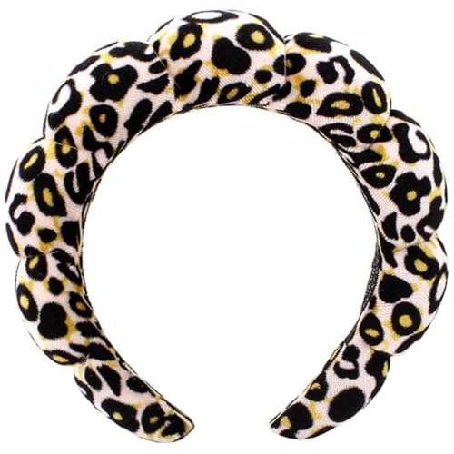 Spa-Stirnbänder, geschwollenes Make-up, Hautpflege, Stirnbänder zum Waschen von Gesicht oder Gesicht, Frottee-Stoff, Dusch-Haar-Accessoire für Make-up-Entfernung, Duschhautbehandlung (Leopard, Spa-Stirnbänder, geschwollenes Make-up, Hautpflege, Stirnbänder zum Waschen von Gesicht oder Gesicht, Frottee-Stoff, Dusch-Haar-Accessoire für Make-up-Entfernung, Duschhautbehandlung (Leopard, von Hpfulseazn