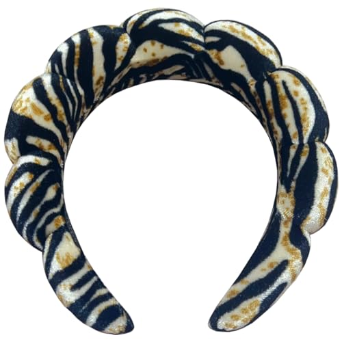 Spa-Stirnbänder, geschwollenes Make-up, Hautpflege, Stirnbänder zum Waschen von Gesicht oder Gesicht, Frottee-Stoff, Dusch-Haar-Accessoire für Make-up-Entfernung, Duschhautbehandlung (Zebra, Spa-Stirnbänder, geschwollenes Make-up, Hautpflege, Stirnbänder zum Waschen von Gesicht oder Gesicht, Frottee-Stoff, Dusch-Haar-Accessoire für Make-up-Entfernung, Duschhautbehandlung (Zebra, von Hpfulseazn