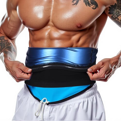 Bauchweggürtel Waist Trainer Bauch Gürtel zum Abnehmen Bauch Schwitzgürtel Herren Damen Verstellbarer Workout Gürtel Easy Clean Schwitzgürtel Sweat Belt für Fitnesstraining von Hpmjz