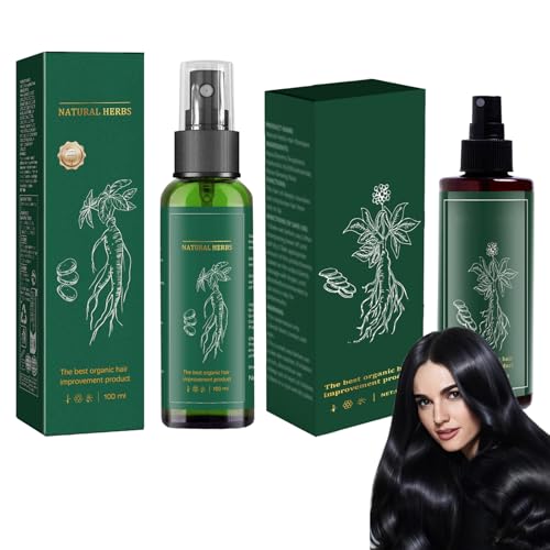 Hppsctink 100ml Ginseng Hair Regrowth Serum Spray und 100g Conditioning-Spray, Versorgt das Haar tiefenwirksam mit Feuchtigkeit, Glättet das Haar, shampoo von Hppsctink