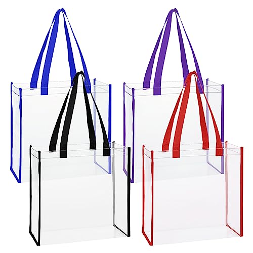 Hriymtd 4er-Set Transparente PVC Handtaschen-Organizer, Umhängetasche, Tragetasche für Reisen, Urlaub und Badezimmer von Hriymtd