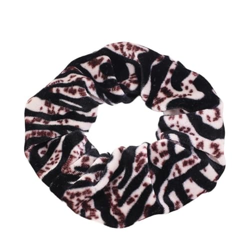 Hrlace 10 Stück Haargummis Leopardenmuster Haargummi Samt Haarbänder Elastisches Scrunchies Leopard Samt Haarschmuck Headband für Frauen Mädchen Geburtstage Festival Party Geburtstagsge Sprenkelung#1 von Hrlace