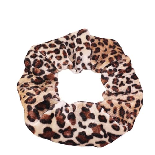 Hrlace 10 Stück Haargummis Leopardenmuster Haargummi Samt Haarbänder Elastisches Scrunchies Leopard Samt Haarschmuck Headband für Frauen Mädchen Geburtstage Festival Party Geburtstagsge Leopard#3 von Hrlace