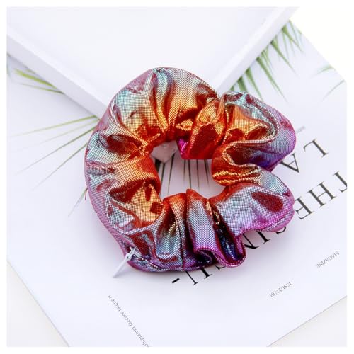 Hrlace 10 Stück Haargummis mit Tasche und Reißverschluss verstecktes Haargummi Scrunchies Elastischer Bunte Haarbänder Pferdeschwanz Halter für Frauen Mädchen Geschenk Schlüssel Orangerot von Hrlace